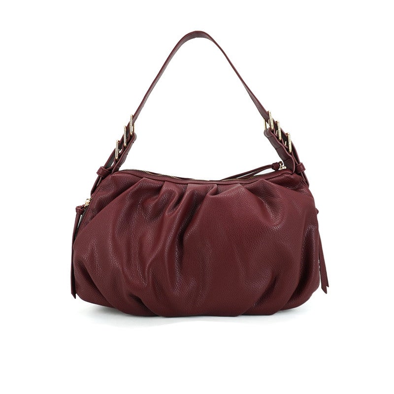 Hush Puppies Women's Slouchy Hobo-Style Handbag Burgundy - Image 3